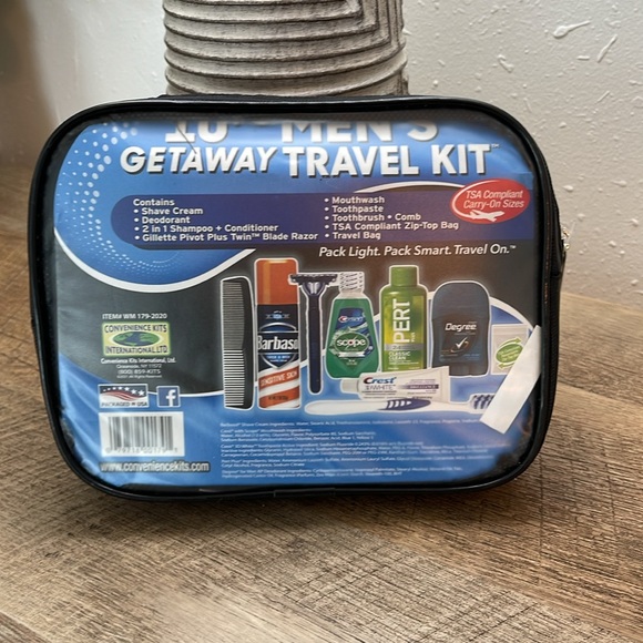NWOT 10pc Men’s Getaway Travel Kit. Never opened or used. Everything in it 😊 - Picture 4 of 5